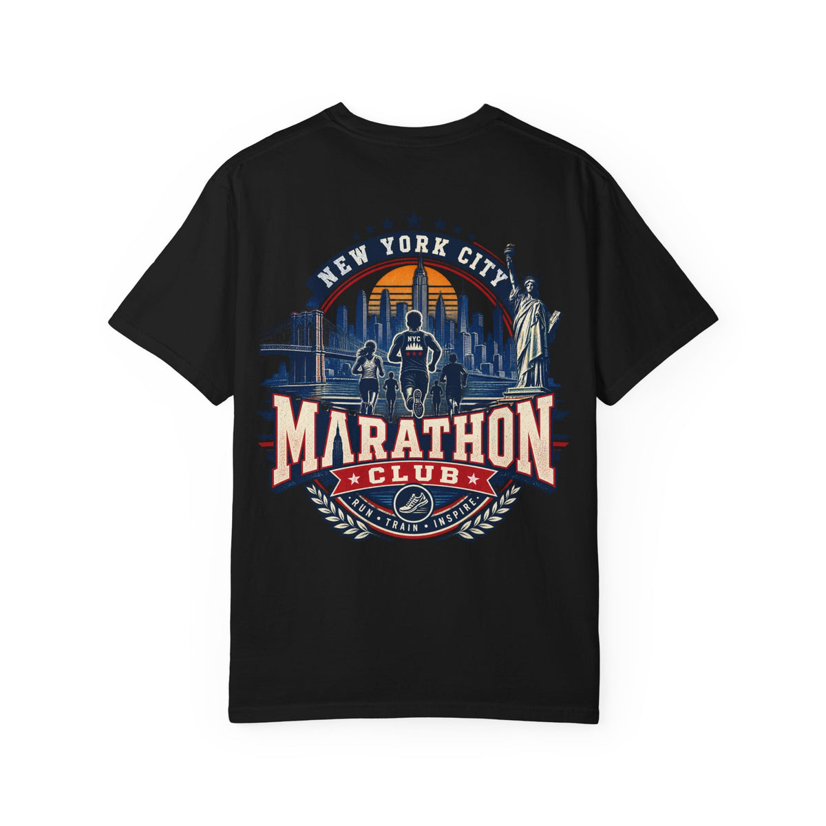 New York City Marathon Club Unisex Comfort Color 1717 Streetwear Graphic Tee