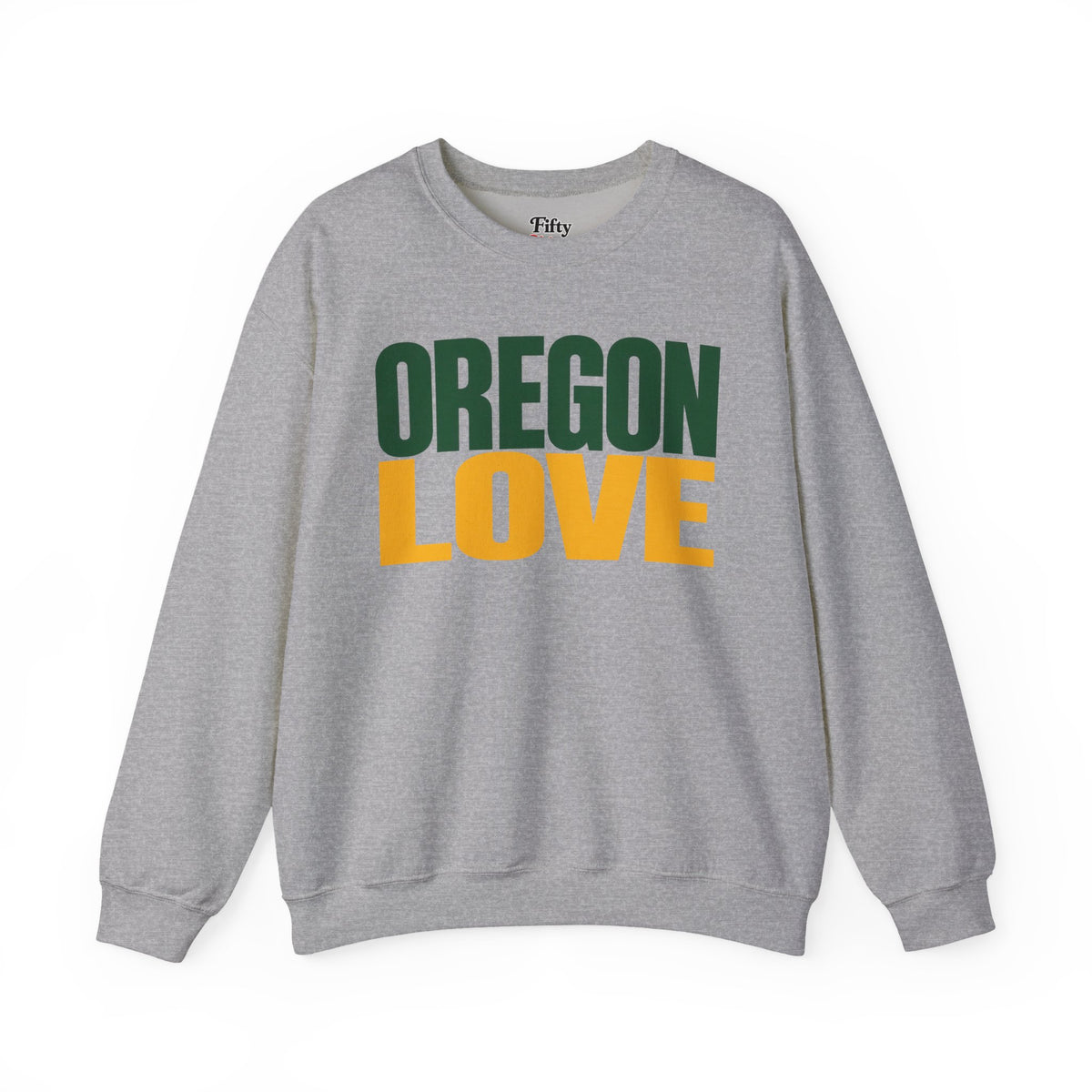 Oregon Love Unisex Crewneck Sweatshirt State Name Graphic