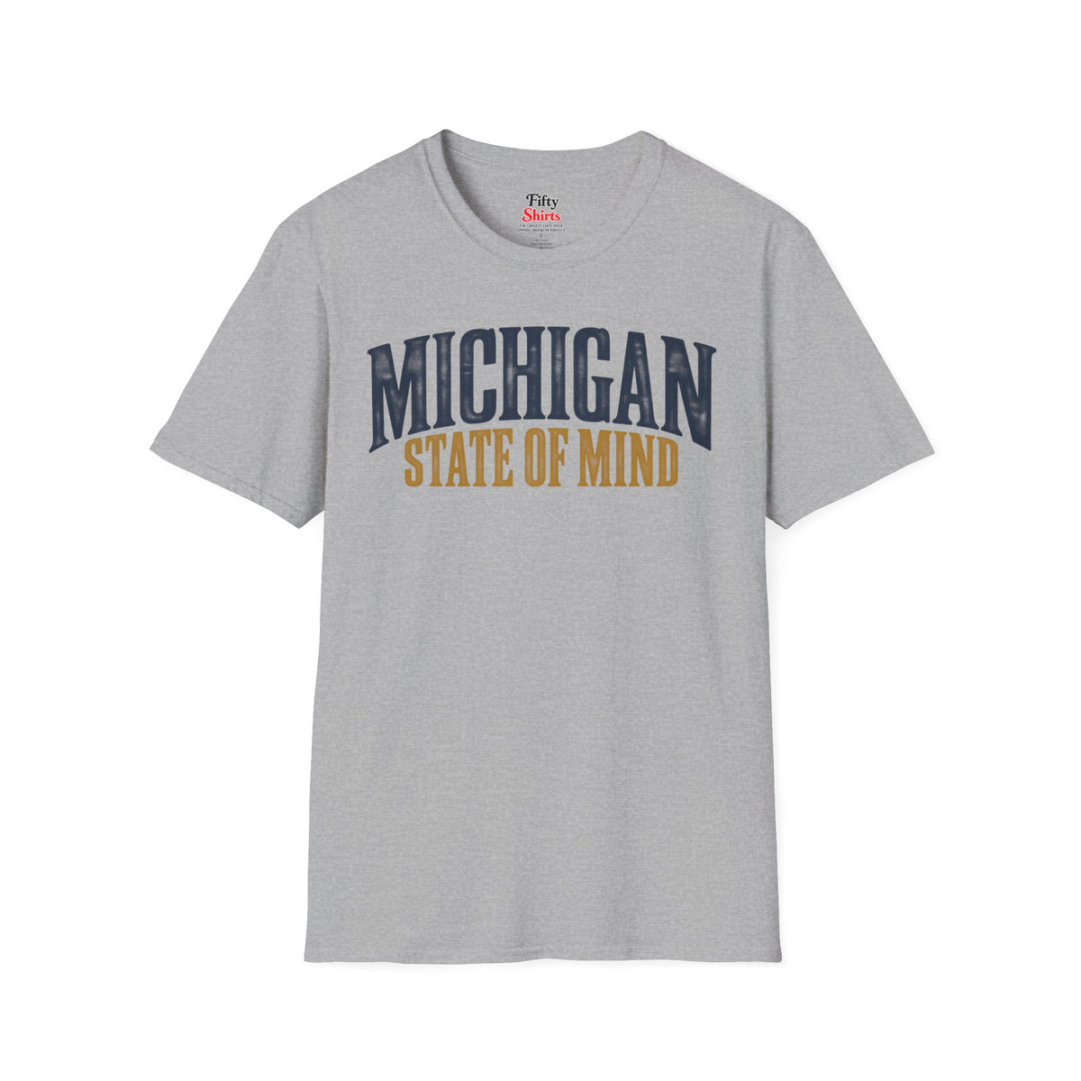 Michigan State of Mind Unisex Softstyle T Shirt State Name Graphic Tee