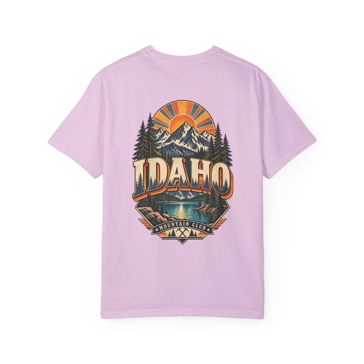 Idaho 1970s Mountain Club Unisex Comfort Color 1717 Streetwear Graphic Tee