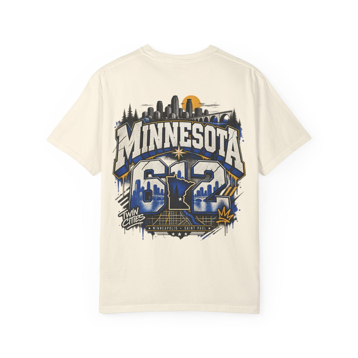 Minnesota 612 Unisex Comfort Color 1717 Streetwear Graphic Tee