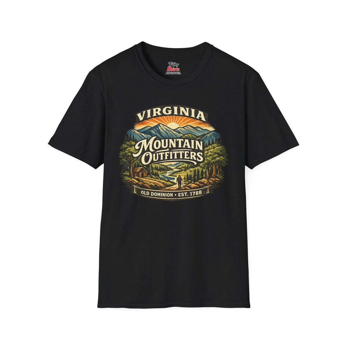 Virginia Mountain Outfitters Unisex Softstyle T Shirt State Pride Graphic Tee Collections FS03
