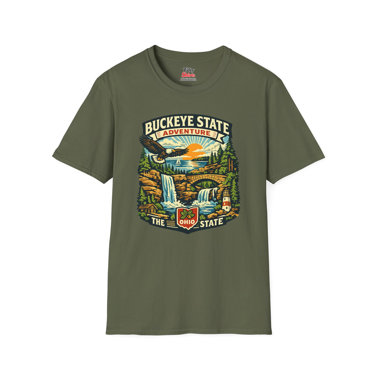 Ohio Buckeye State Adventure Unisex Softstyle T Shirt State Pride Graphic Tee Collections FS03