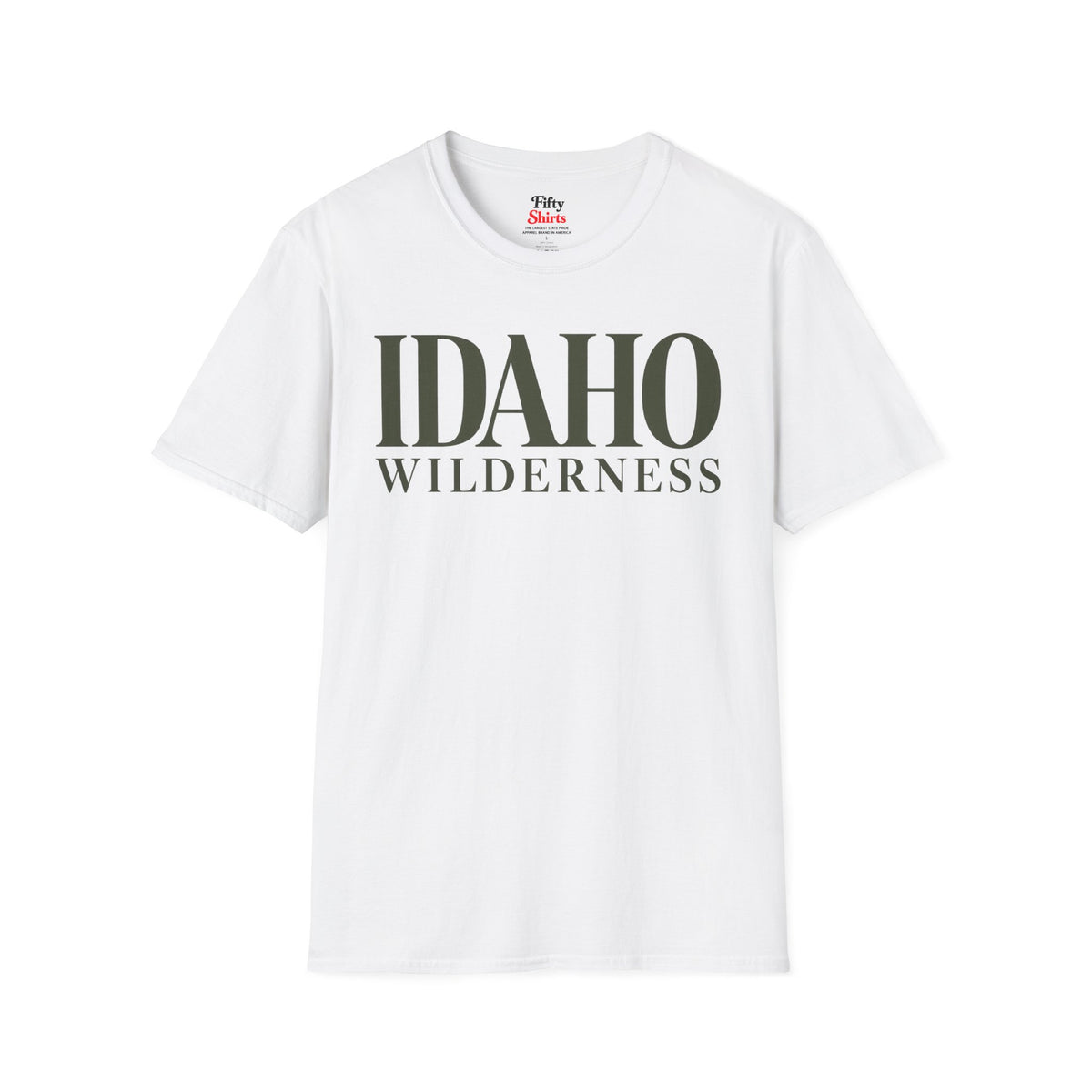 Idaho Wilderness Unisex Softstyle T Shirt State Name Graphic Tee