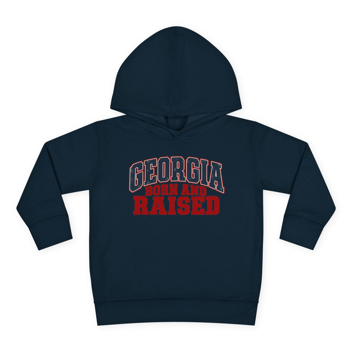 Georgia Born and Raised Rustic Southern Unisex Toddler Pullover Fleece Hoodie