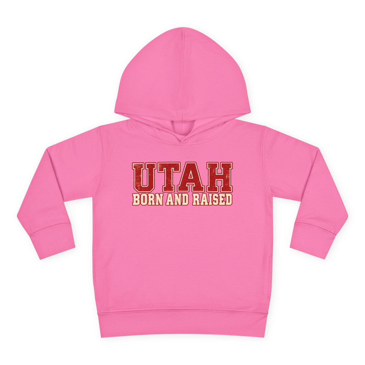 Utah Born and Raised Vintage Athletic Unisex Toddler Pullover Fleece Hoodie