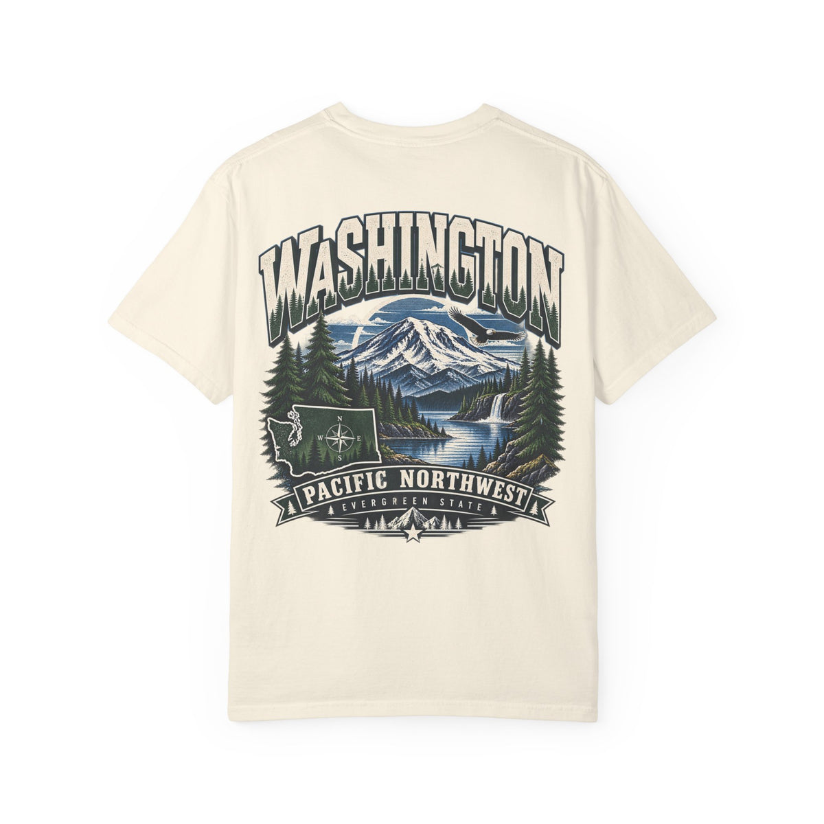 Washington Pacific Northwest Unisex Comfort Color 1717 Streetwear Graphic Tee