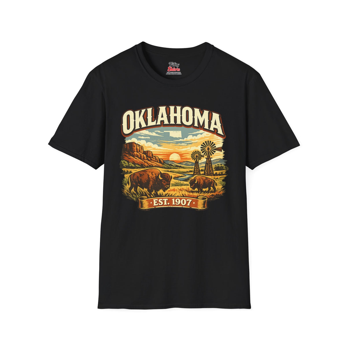 Vintage Oklahoma Heritage Unisex Softstyle T Shirt State Pride Graphic Tee Collections FS03
