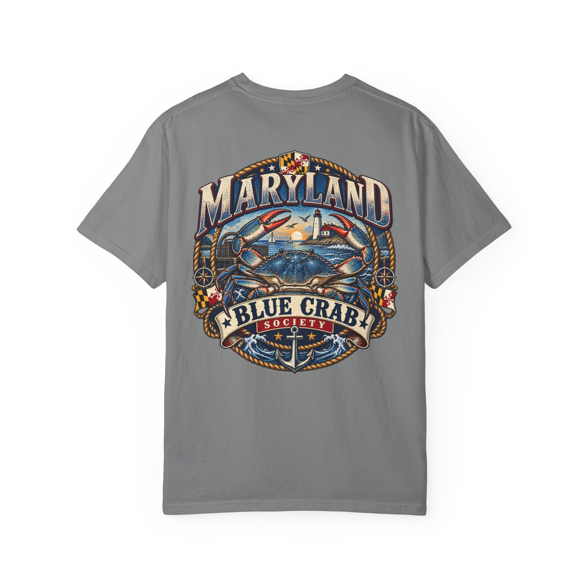 Maryland Blue Crab Society Unisex Comfort Color 1717 Streetwear Graphic Tee