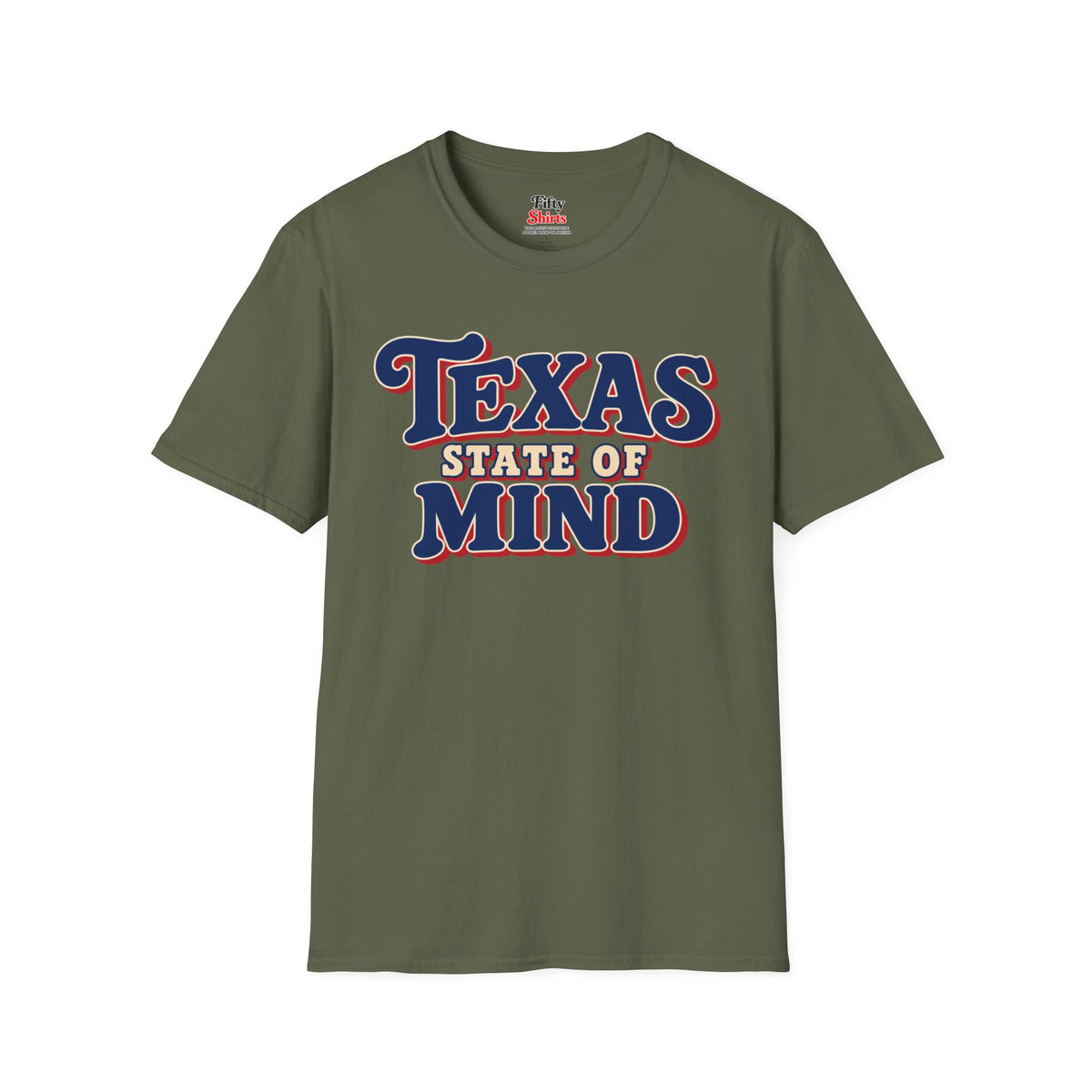 Texas State Of Mind Unisex Softstyle T Shirt State Name Graphic Tee