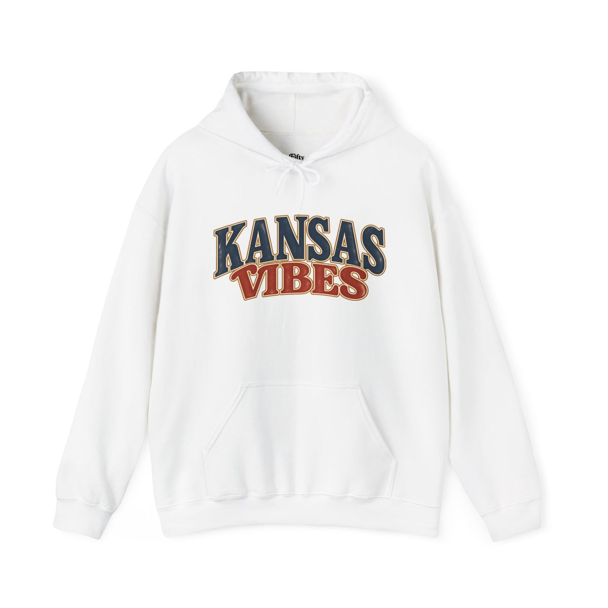 Kansas Vibes Unisex Hoodie State Name Graphic