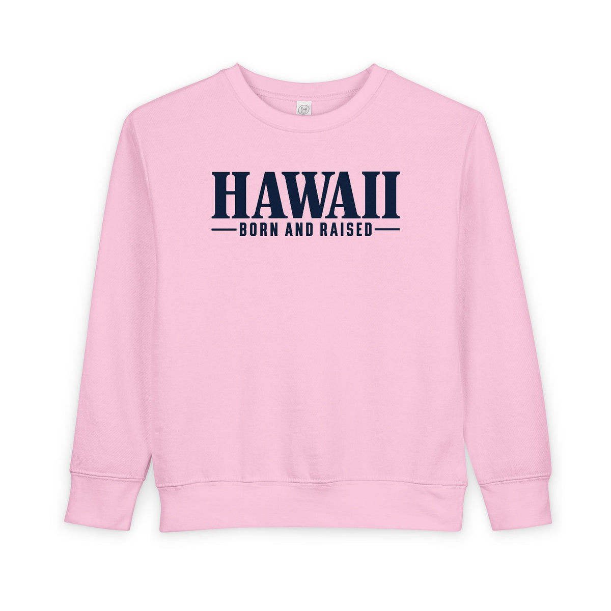 Hawaii Born and Raised Luxury Streetwear Unisex Toddler Sweatshirt
