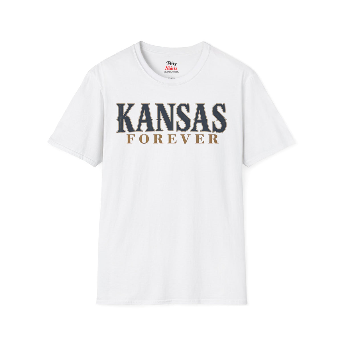 Kansas Forever Unisex Softstyle T Shirt State Name Graphic Tee