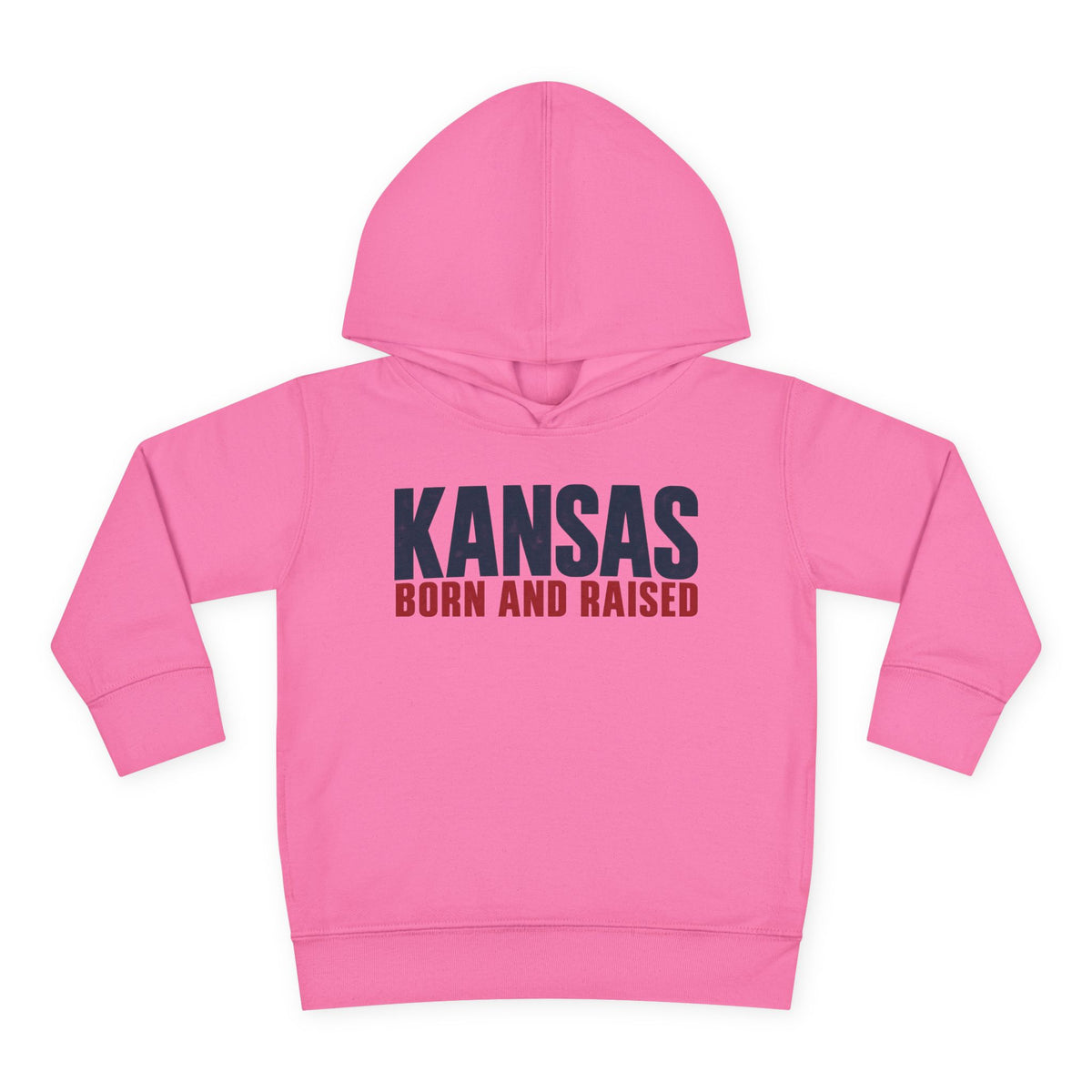 Kansas Born and Raised Modern Heritage Unisex Toddler Pullover Fleece Hoodie