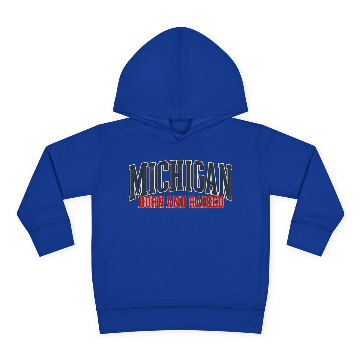 Michigan Born and Raised Luxury Vintage Streetwear Unisex Toddler Pullover Fleece Hoodie