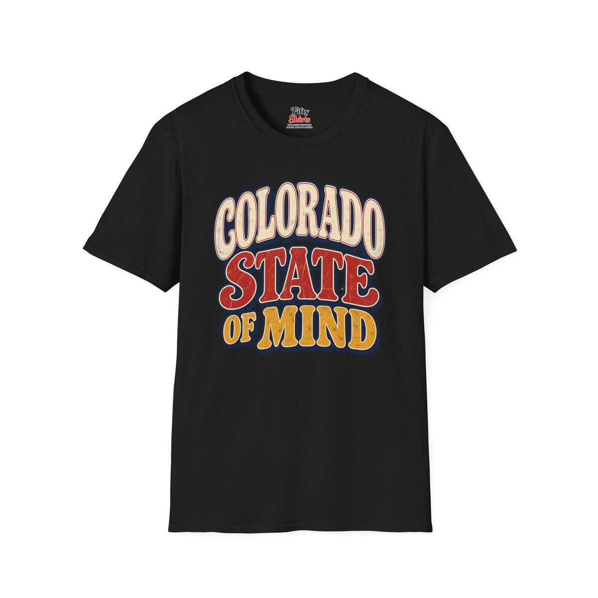Colorado State of Mind Unisex Softstyle T Shirt State Name Graphic Tee