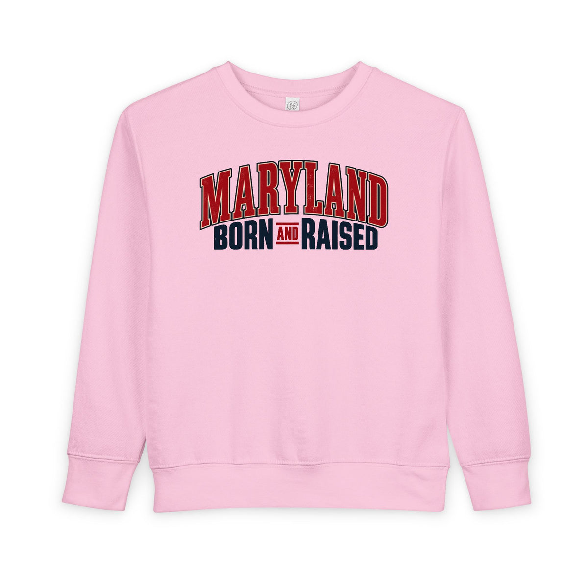 Maryland Born and Raised Timeless Heritage Unisex Toddler Sweatshirt