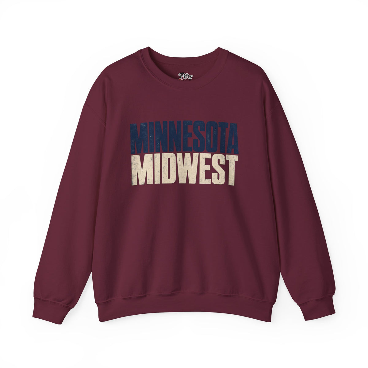 Minnesota Midwest Unisex Crewneck Sweatshirt State Name Graphic