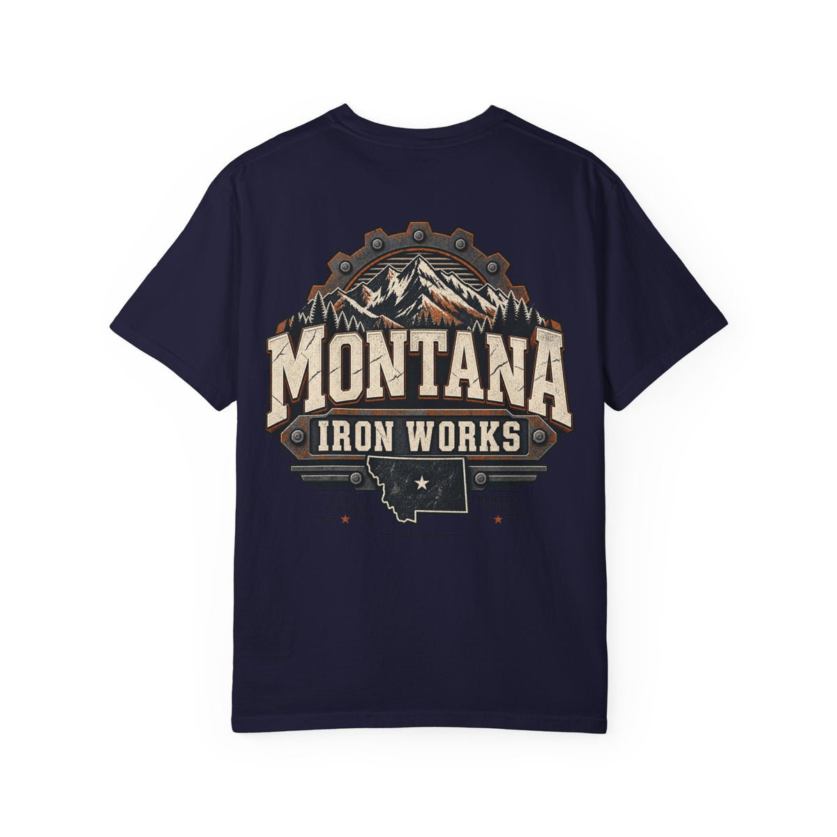 Montana Iron Works Unisex Comfort Color 1717 Streetwear Graphic Tee