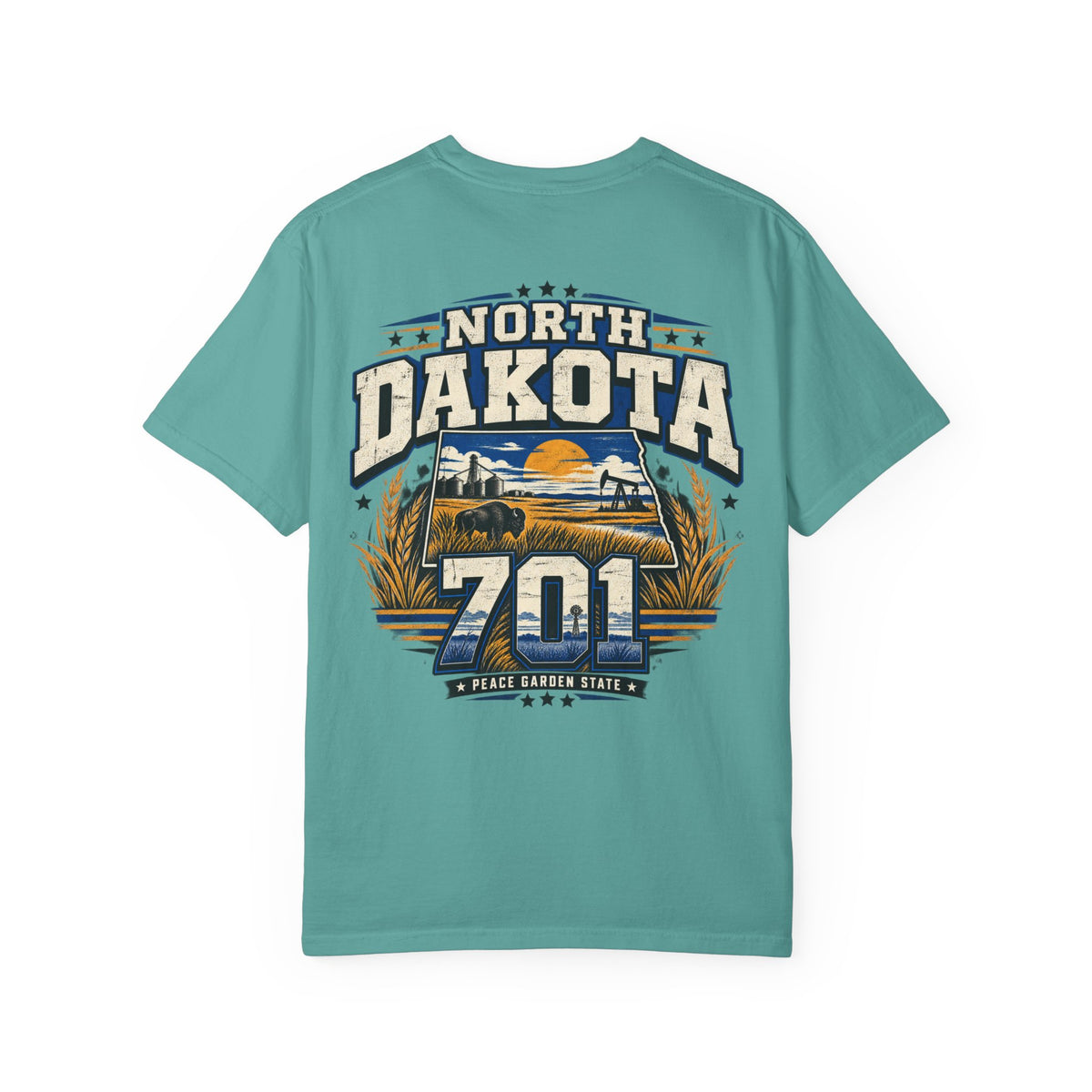 North Dakota 701 Unisex Comfort Color 1717 Streetwear Graphic Tee