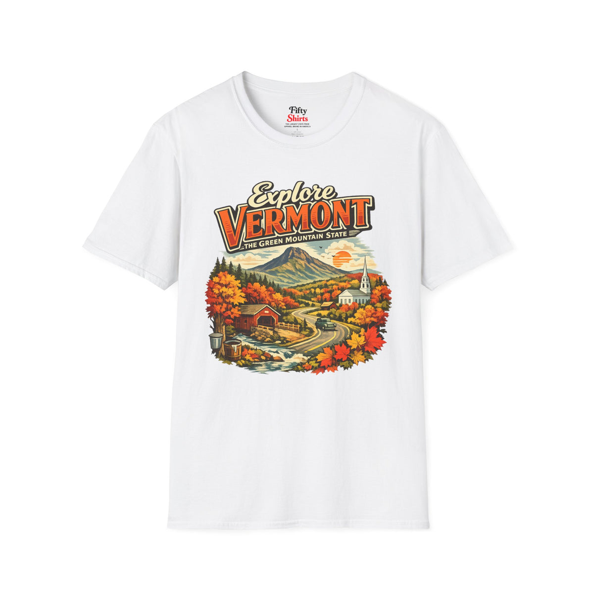Explore Vermont Unisex Softstyle T Shirt State Pride Graphic Tee Collections FS03