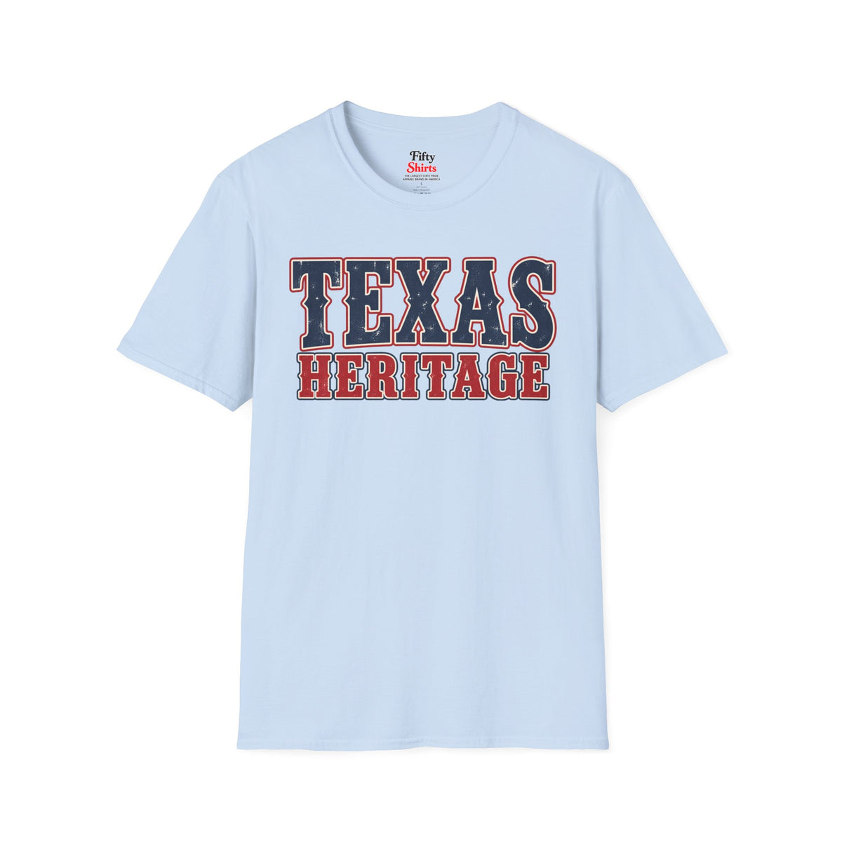 Texas Heritage Unisex Softstyle T Shirt State Name Graphic Tee