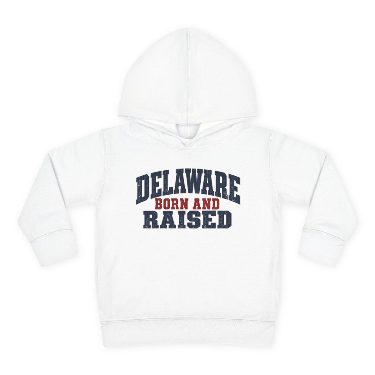 Delaware Born and Raised Rustic Heritage Unisex Toddler Pullover Fleece Hoodie