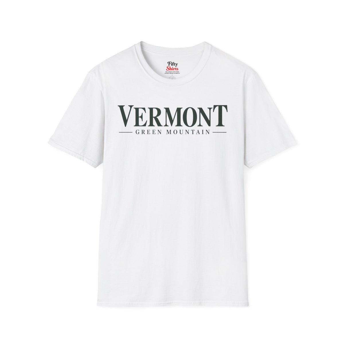 Vermont Green Mountain Unisex Softstyle T Shirt State Name Graphic Tee