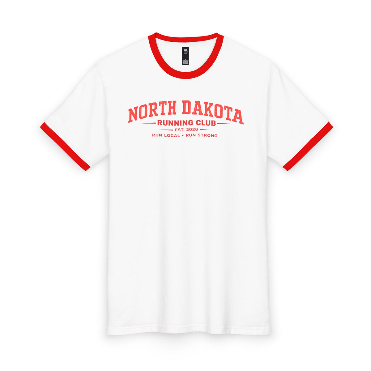 North Dakota Running Club 2026 All State Men's Staple Ringer Tee