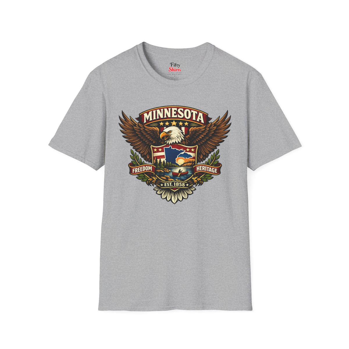 Minnesota Americana Eagle Unisex Softstyle T Shirt State Pride Graphic Tee Collections FS03