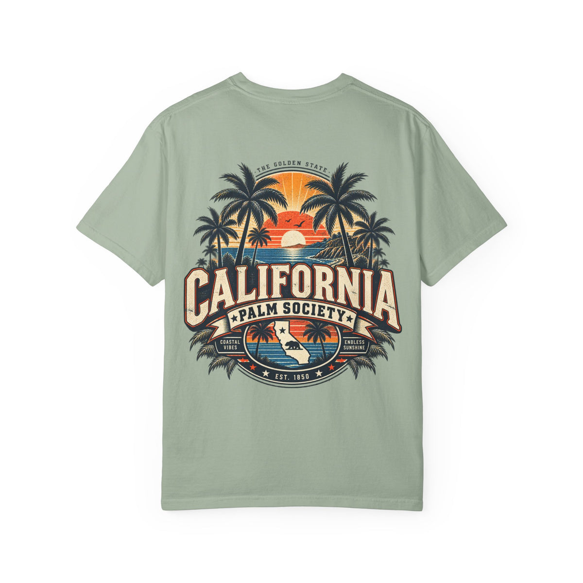 California Palm Society Unisex Comfort Color 1717 Streetwear Graphic Tee