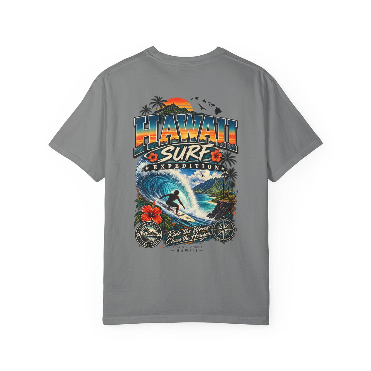 Hawaii Surf Expedition Unisex Comfort Color 1717 Streetwear Graphic Tee