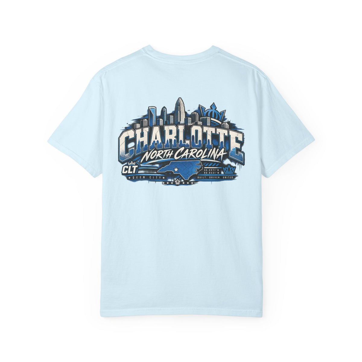 Charlotte North Carolina Unisex Comfort Color 1717 Streetwear Graphic Tee