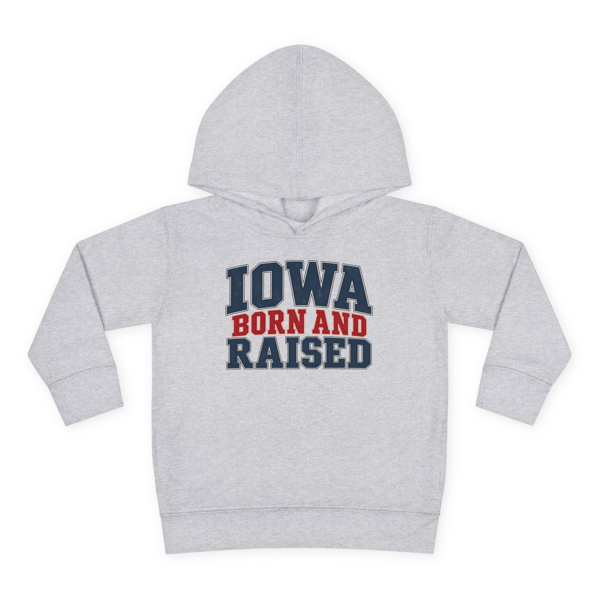 Iowa Born and Raised Classic Heritage Unisex Toddler Pullover Fleece Hoodie