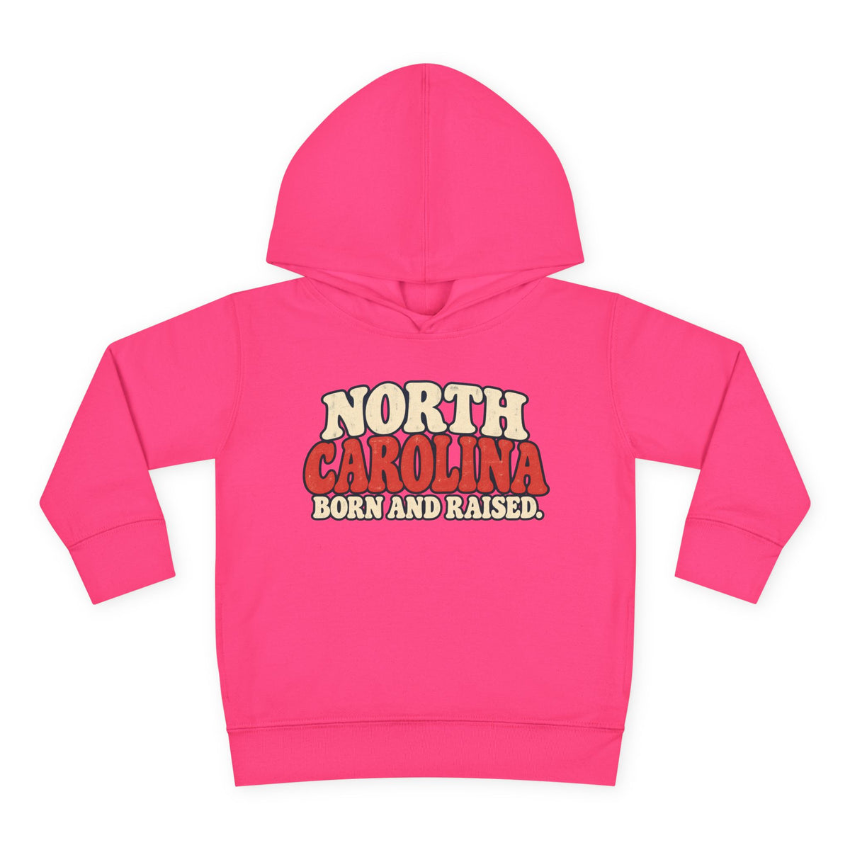North Carolina Born and Raised Carolina Vintage Unisex Toddler Pullover Fleece Hoodie