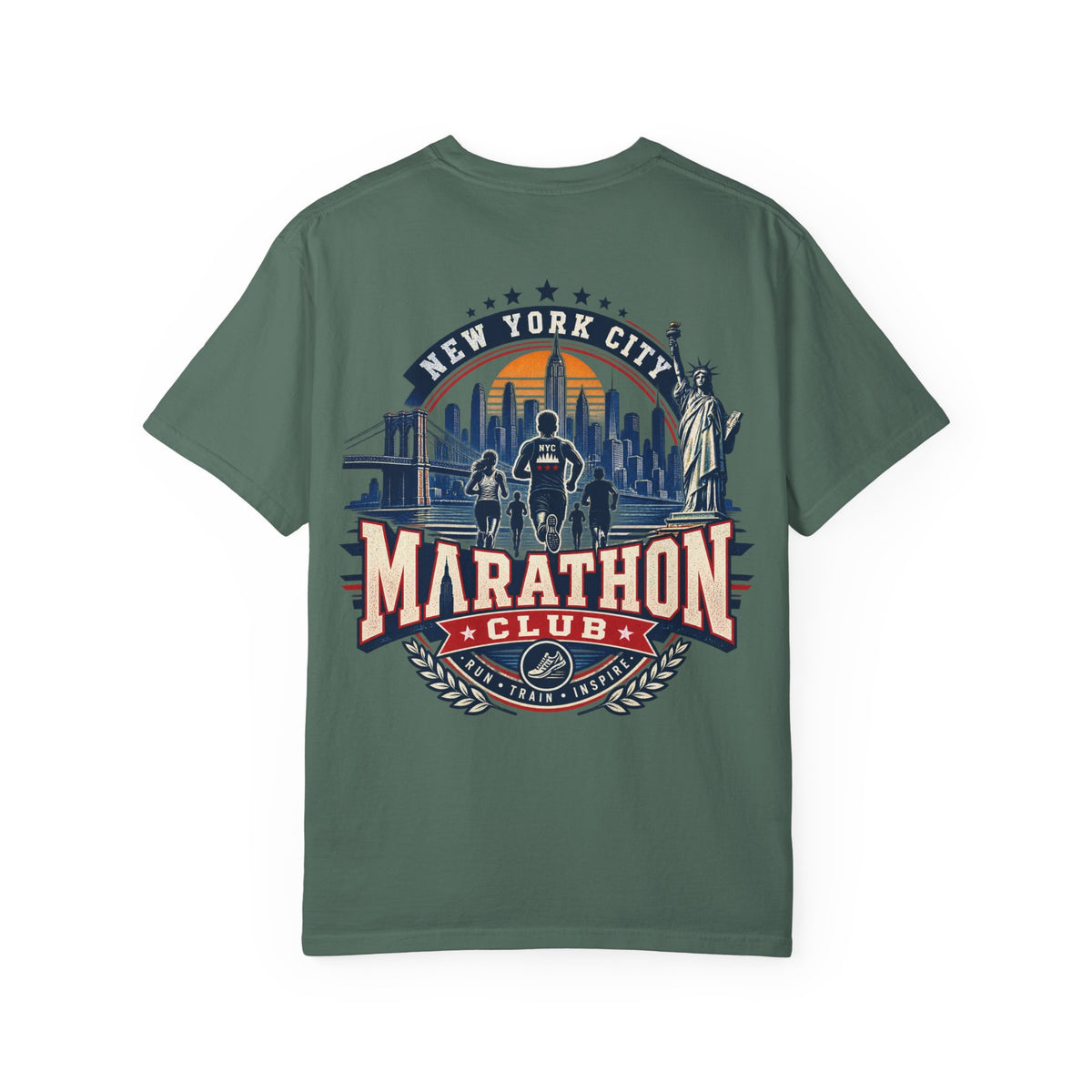 New York City Marathon Club Unisex Comfort Color 1717 Streetwear Graphic Tee