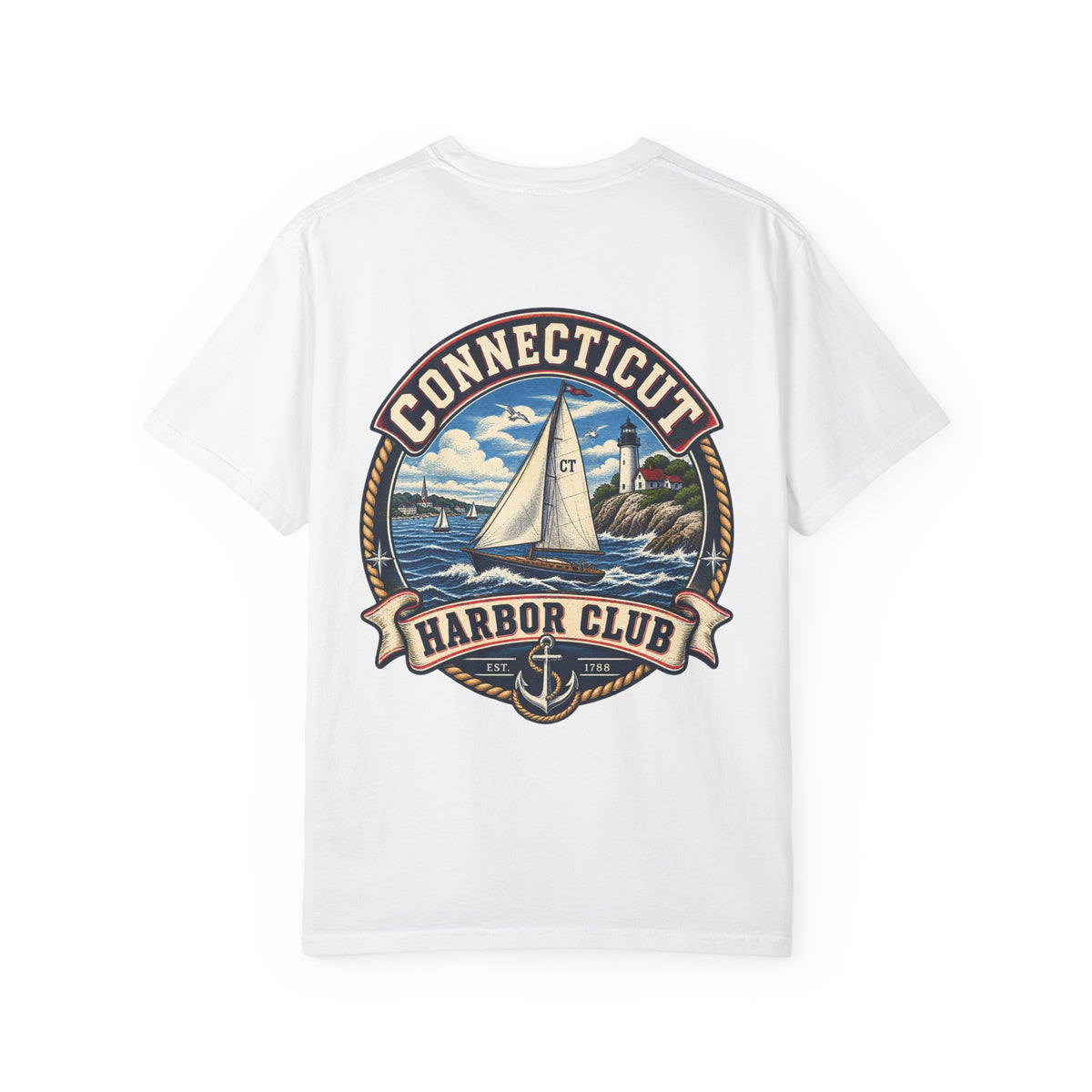 Connecticut Harbor Club Unisex Comfort Color 1717 Streetwear Graphic Tee