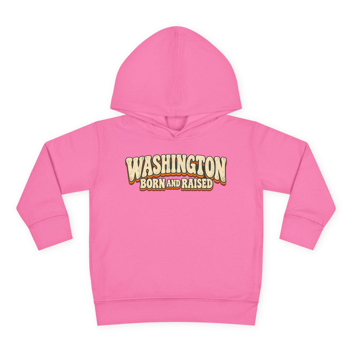 Washington Born and Raised Vintage 1970s Unisex Toddler Pullover Fleece Hoodie