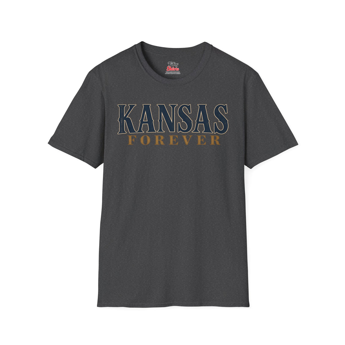 Kansas Forever Unisex Softstyle T Shirt State Name Graphic Tee