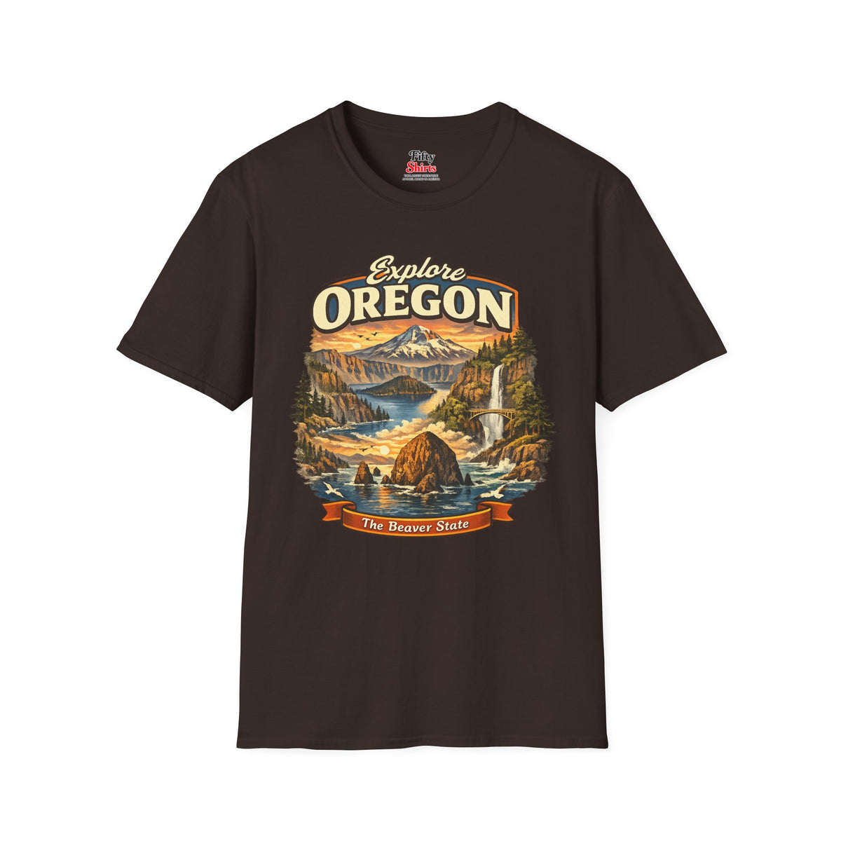 Explore Oregon Unisex Softstyle T Shirt State Pride Graphic Tee Collections FS03
