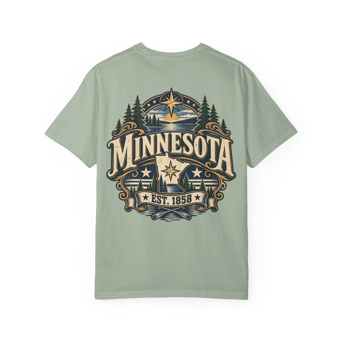 Minnesota Established 1858 Unisex Comfort Color 1717 Streetwear Graphic Tee