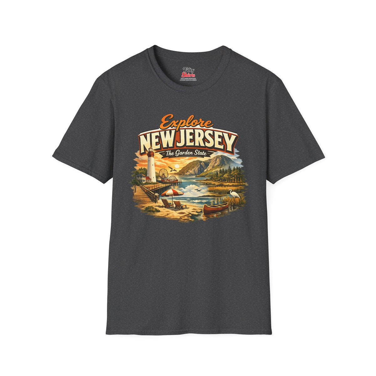 Explore New Jersey Unisex Softstyle T Shirt State Pride Graphic Tee Collections FS03