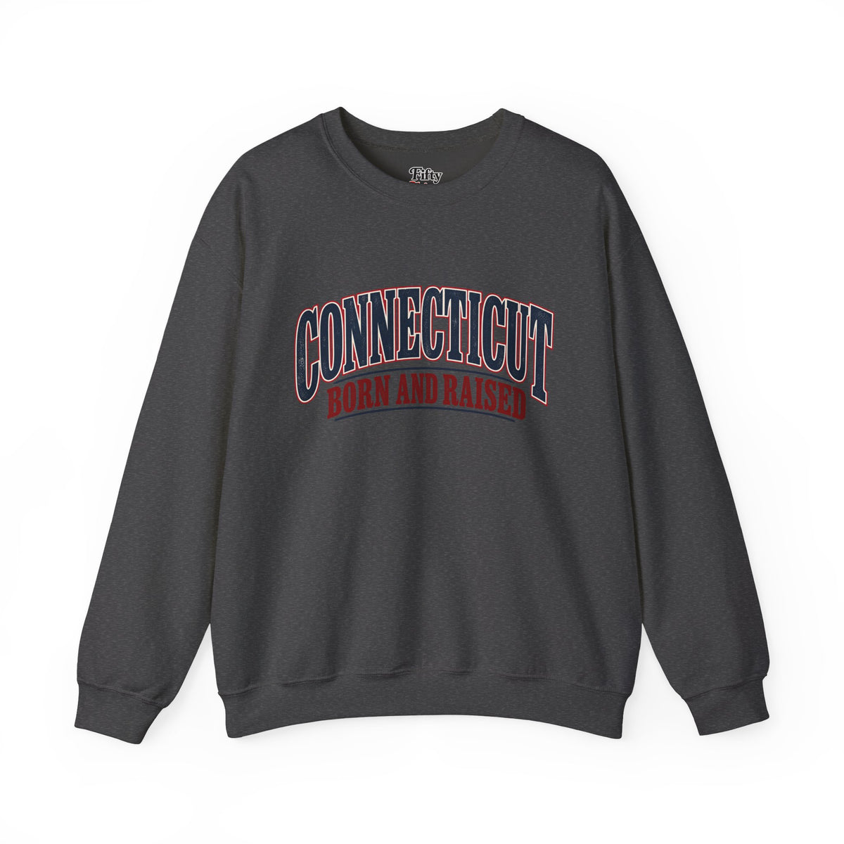 Connecticut Born and Raised Classic Souvenir Unisex Sweatshirt Graphic