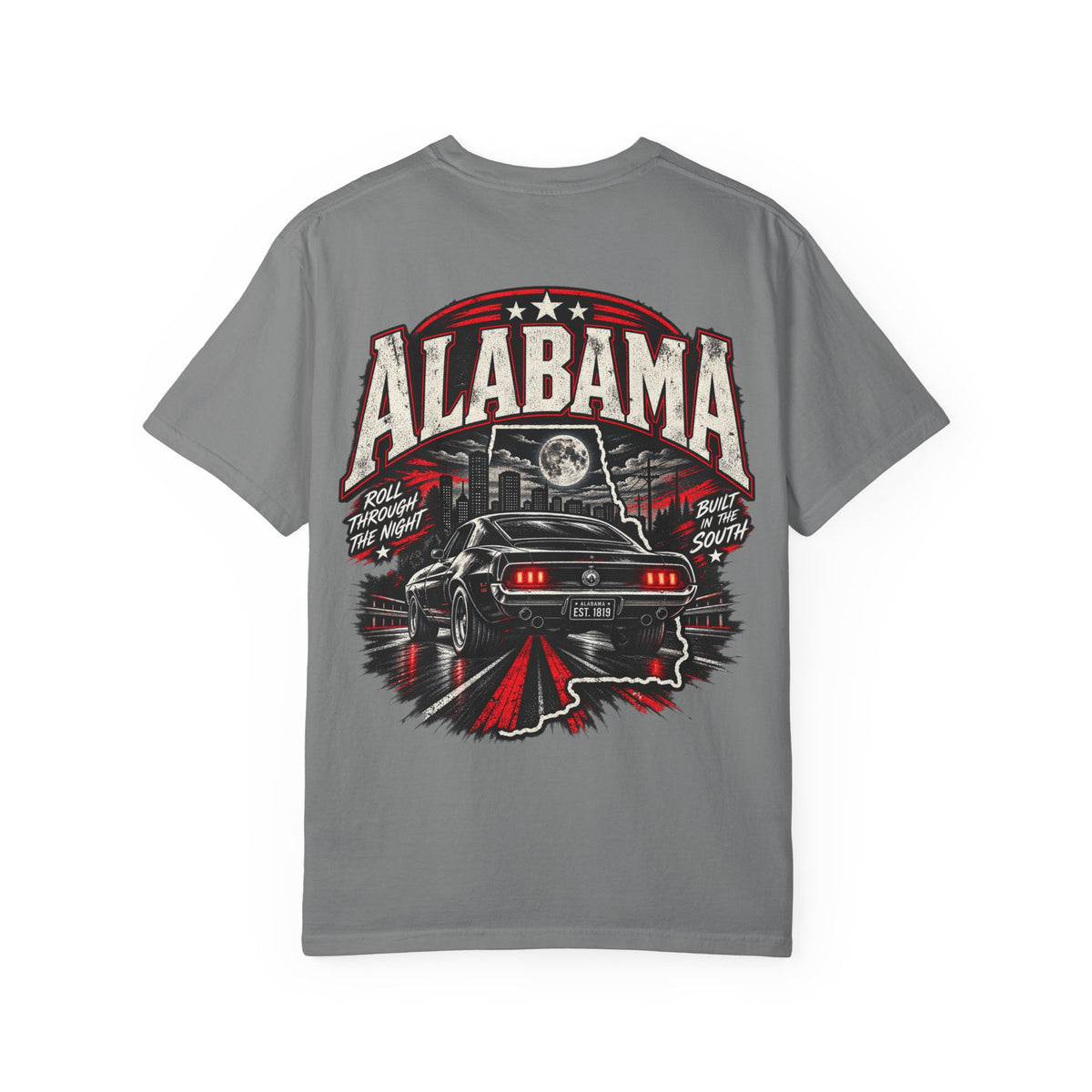 Alabama Night Drive Unisex Comfort Color 1717 Streetwear Graphic Tee