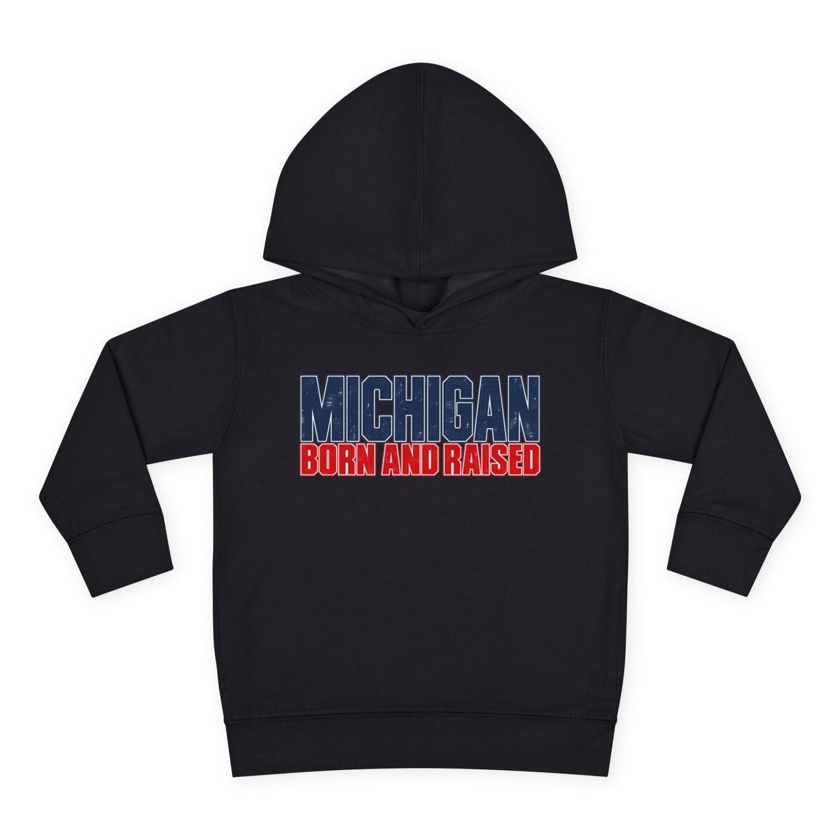 Michigan Born and Raised Modern Streetwear Unisex Toddler Pullover Fleece Hoodie