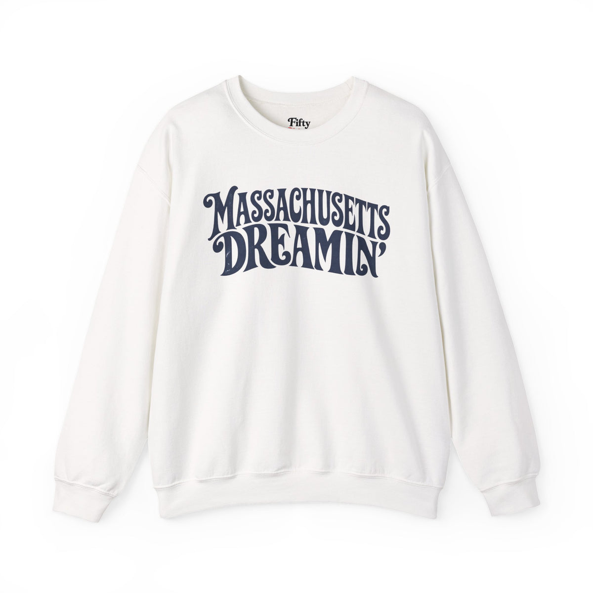 Massachusetts Dreamin Unisex Crewneck Sweatshirt State Name Graphic