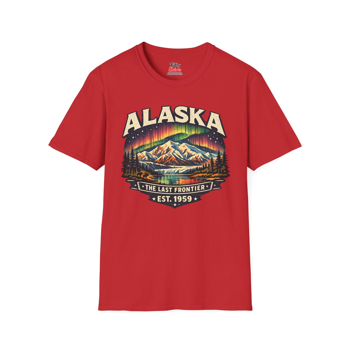 Alaska Northern Lights Unisex Softstyle T Shirt State Pride Graphic Tee Collections FS03
