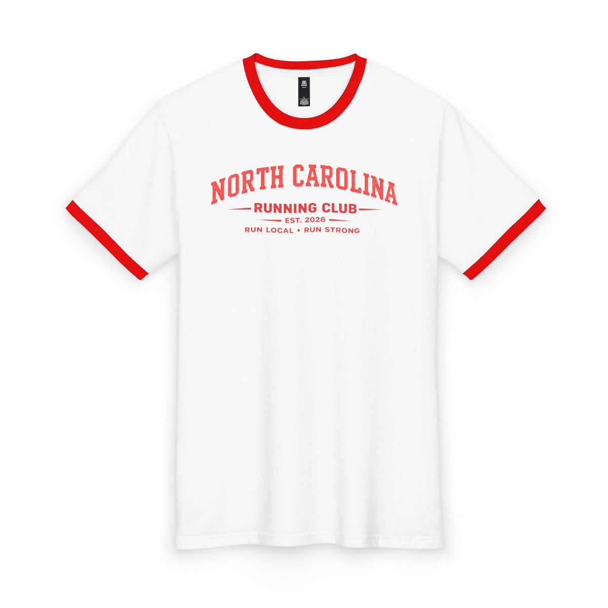 North Carolina Running Club 2026 All State Men's Staple Ringer Tee