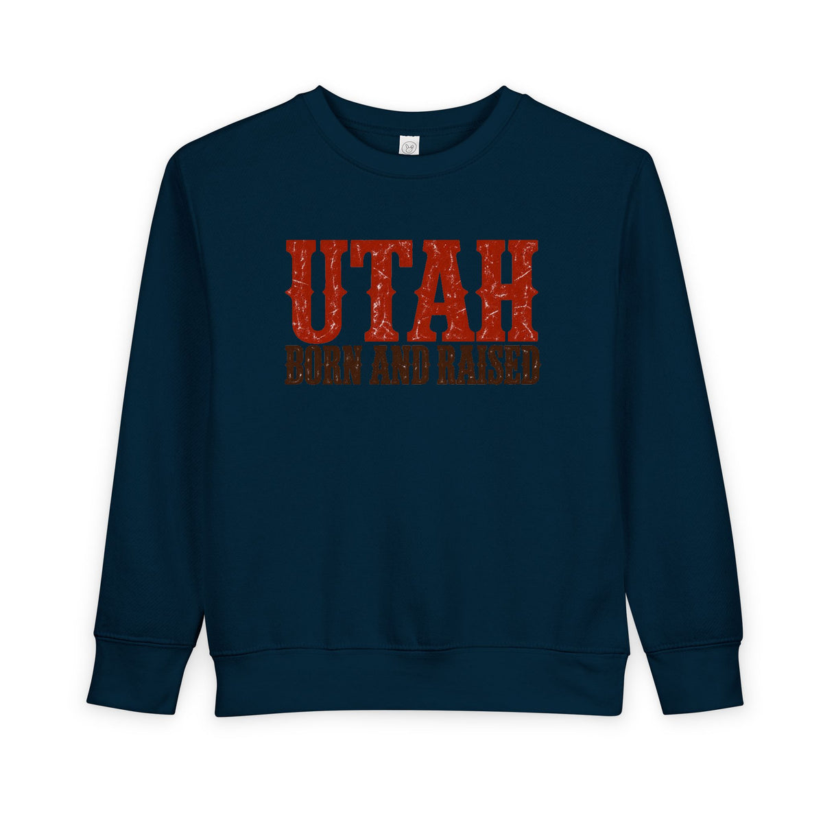 Utah Born and Raised Western Heritage Unisex Toddler Sweatshirt