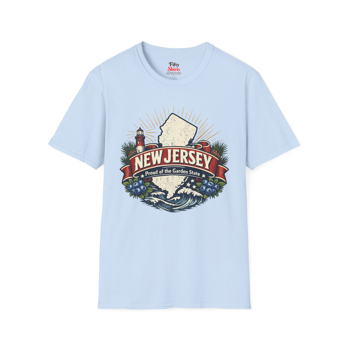New Jersey State Pride Unisex Softstyle T Shirt State Pride Graphic Tee Collections FS03